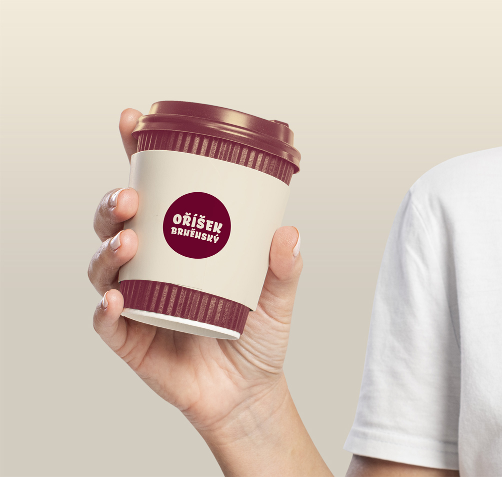 Coffee cup sleeve mockup psd with cafe logo
